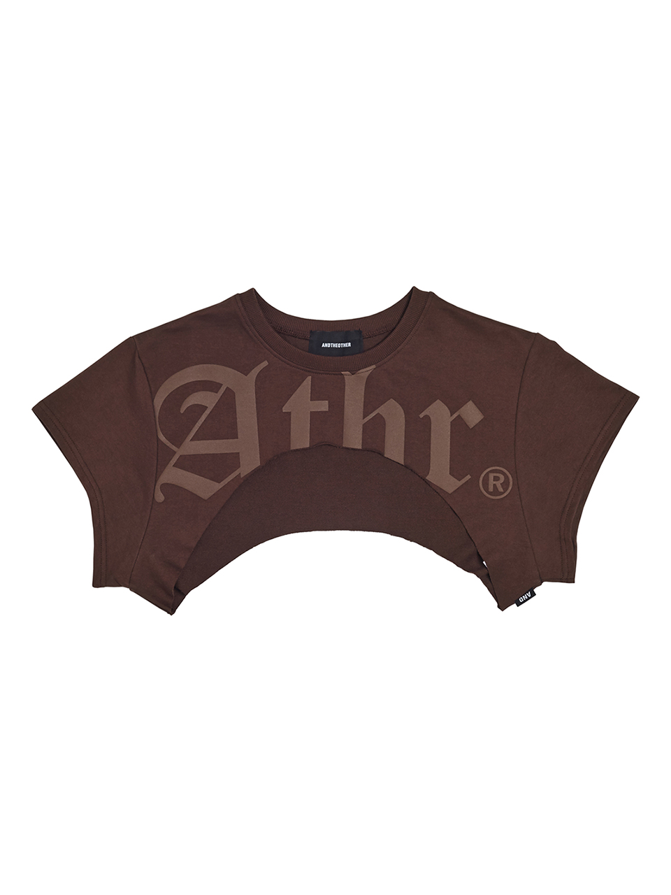 Brown Maxi Cropped ATHR T-Shirt
