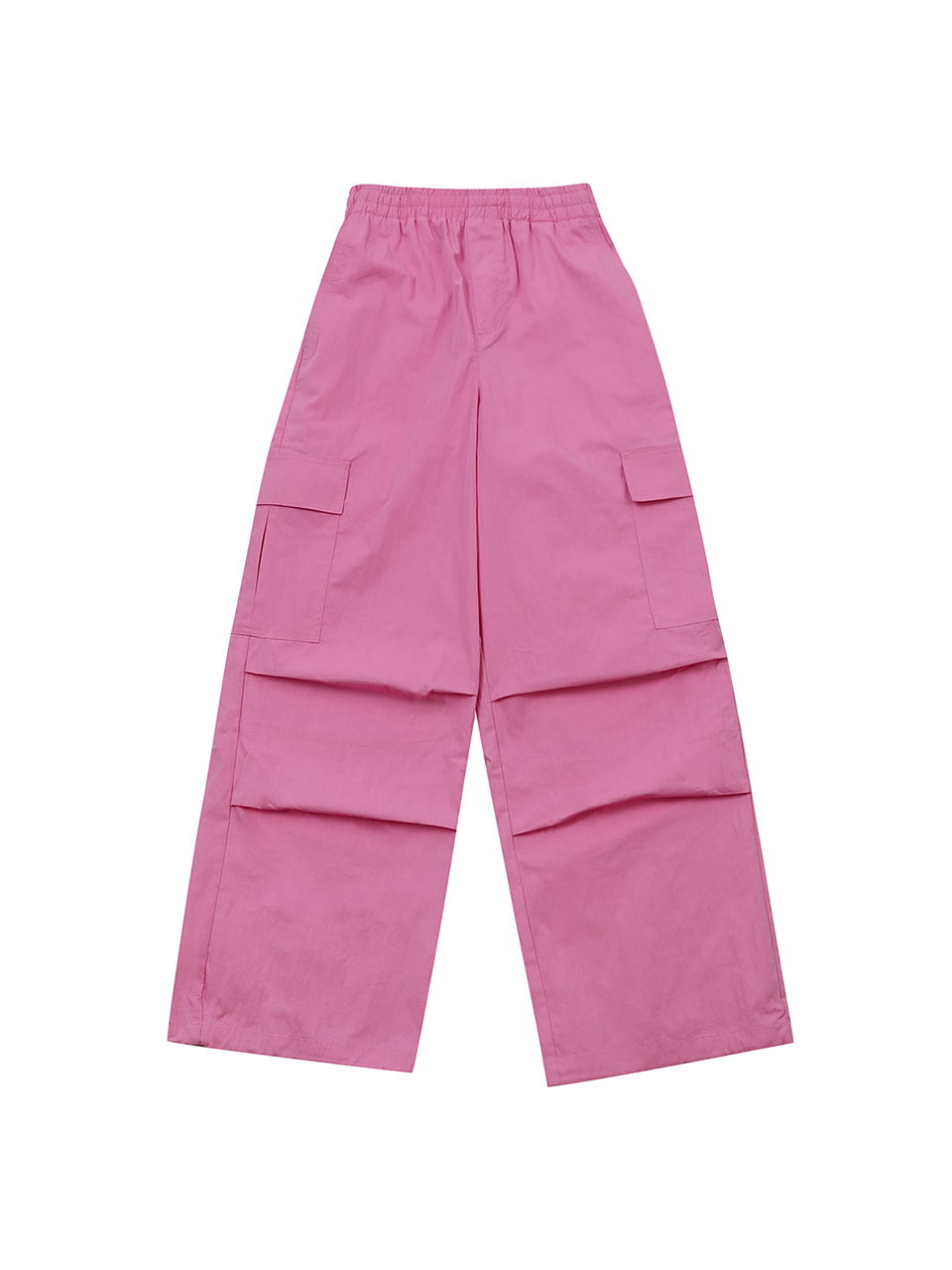 Pink Oversized String Cargo Pants