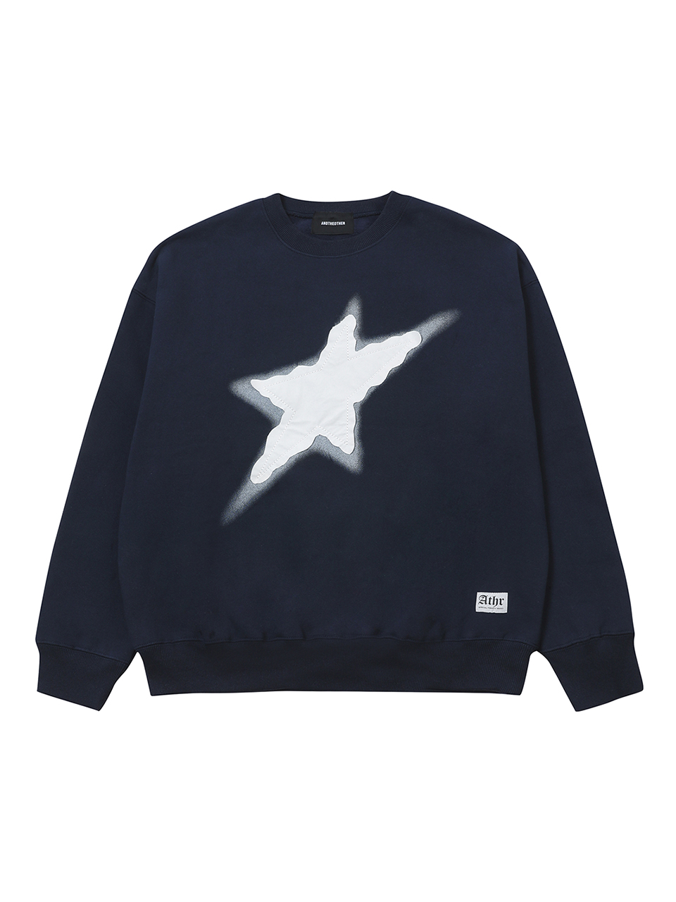 Navy Star Applique Loose Sweater